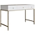 Title: Restoration Hardware Grey Frost Desk 3D model small image 1