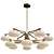 Elegant Brass Mushroom Chandelier 3D model small image 1