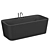 Matte Black Freestanding Bathtub Kolora 3D model small image 3