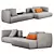 Modular Cosy Sofa by MDFITALIA 3D model small image 1