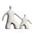 Nordic Ceramic Father Son Sculpture 3D model small image 1