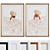 Modern Picture Frame Set with Woman Illustrations 3D model small image 1