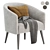 Cozy Curved Nest Armchair 3D model small image 2
