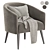 Cozy Curved Nest Armchair 3D model small image 3