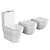 Merlingen Wall-Hung Toilet Set 3D model small image 1