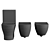 Merlingen Wall-Hung Toilet Set 3D model small image 3