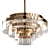 Elegant Art Deco Chandelier Duo 3D model small image 1