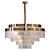 Elegant Art Deco Chandelier Duo 3D model small image 3