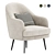 Modern Designer Nyuton Armchair 3D model small image 1