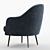 Modern Designer Nyuton Armchair 3D model small image 4