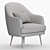 Modern Designer Nyuton Armchair 3D model small image 5