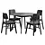 Nagano Chair & Yumi Dining Table 3D model small image 1