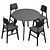 Nagano Chair & Yumi Dining Table 3D model small image 2