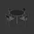 Nagano Chair & Yumi Dining Table 3D model small image 3