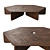 Walnut Coffee Table Matte Finish 3D model small image 1