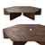 Walnut Coffee Table Matte Finish 3D model small image 4