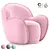 Elegant Dainty Armchair Circu 3D model small image 1