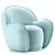 Elegant Dainty Armchair Circu 3D model small image 4