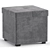 Velvet Beige Alpha Pouffe Ottoman 3D model small image 3