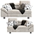 Sleek Modern Alle Mabe Sofa 3D model small image 3