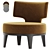 Modern Flexform DROP Armchair 3D Model 3D model small image 3