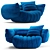 Luxurious Tactile Armchair Glamour 3D model small image 1