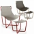 Sling Lounge Set: Outdoor Furniture 3D model small image 1