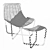 Sling Lounge Set: Outdoor Furniture 3D model small image 7