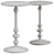 Elegant Zora Pedestal Accent Table 3D model small image 2