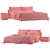 Modern Oasi Bed with Options 3D model small image 5
