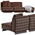 Minotti Twiggy Modular Sofa 01 3D model small image 5