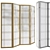 Seto 4-Panel Pine Room Divider 3D model small image 1