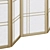 Seto 4-Panel Pine Room Divider 3D model small image 2