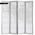 Seto 4-Panel Pine Room Divider 3D model small image 4