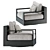 Swivel Lounge Chair Outdoor Ambiance 3D model small image 7