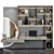 Modern TV Wall Decor Composition 3D model small image 1