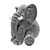 Cozy Elephant Plush Cushion 3D model small image 3