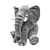 Cozy Elephant Plush Cushion 3D model small image 4