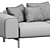 Elegant Kartell Largo Velvet Sofa 3D model small image 3