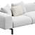 Elegant Kartell Largo Velvet Sofa 3D model small image 5