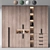 Adjustable Modern Wardrobe Furniture 3D model small image 1