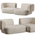 Modern Hug 3-Seater Sofa 3D model small image 1