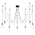 Suki 7-flame Cluster Pendant Light 3D model small image 1