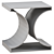 Steel Abstract End Table 24'' 3D model small image 2