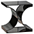 Steel Abstract End Table 24'' 3D model small image 3