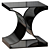 Steel Abstract End Table 24'' 3D model small image 4