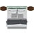 Luxury Oceano Series Bed 3D model small image 3