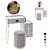 Modern Off-White Vanity Set 3D model small image 9