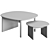 Elegant Scandinavian Design Sling Tables 3D model small image 3