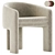 Milo Baughman Velvet Armchair Design 3D model small image 3